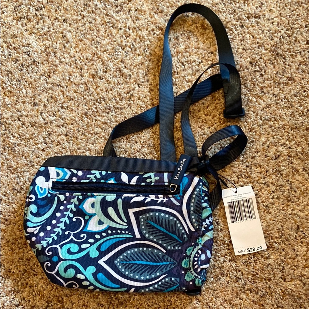 Vera Bradley Teal and Navy Floral Crossbody Bag